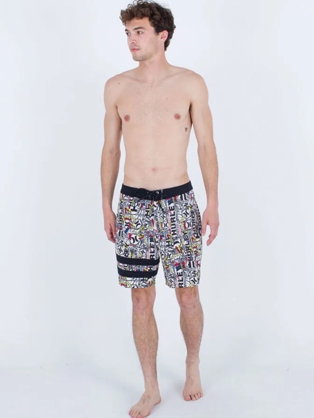 NWT HURLEY Phantom Eco 25Th S1 Block Party 18" Swimming Shorts size 30.